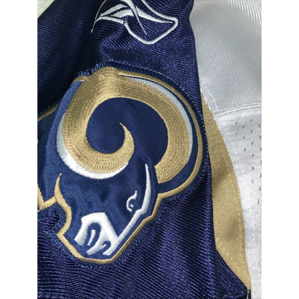 Reebok Marshall Faulk #28 St Louis Rams NFL Jersey White 52 Men's Authentic - Picture 3 of 11